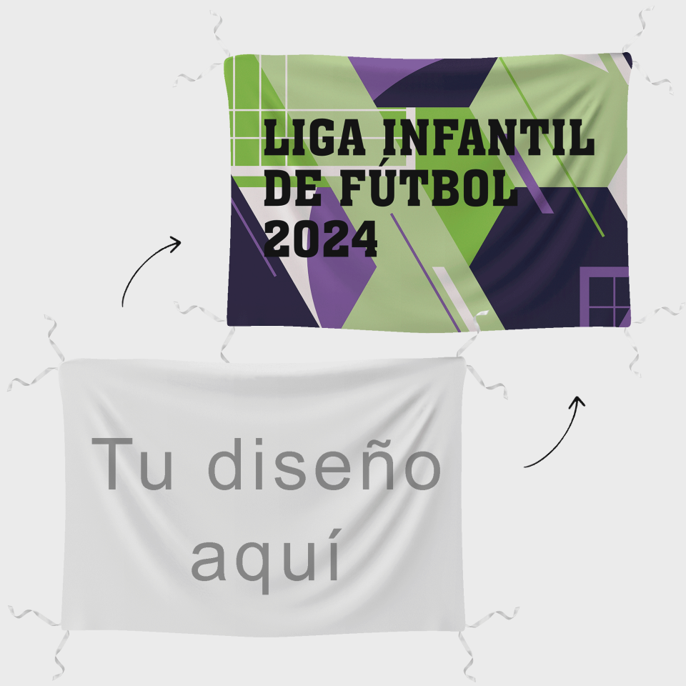 Bandera 50x75 cm con tiras personalizada