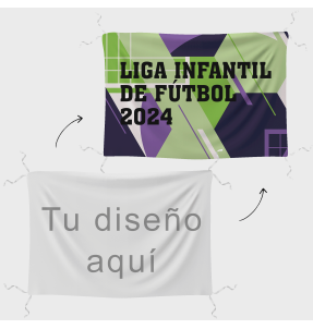 Bandera 50x75 cm con tiras personalizada