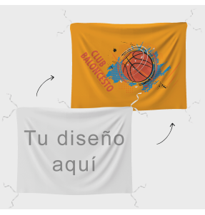 Bandera 75x100 cm con tiras personalizada