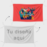 Bandera 70x120 cm con tiras personalizada