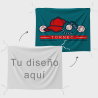 Bandera 115x150 cm con tiras personalizada