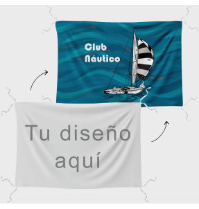 Bandera 100x150 cm con tiras personalizada