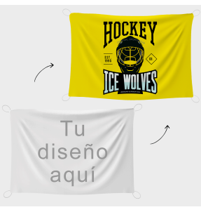Bandera 60x90 cm con gomas personalizada