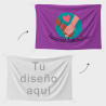 Bandera 100x150 cm con gomas personalizada