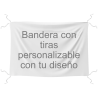 Bandera 145x100 cm con tiras personalizada