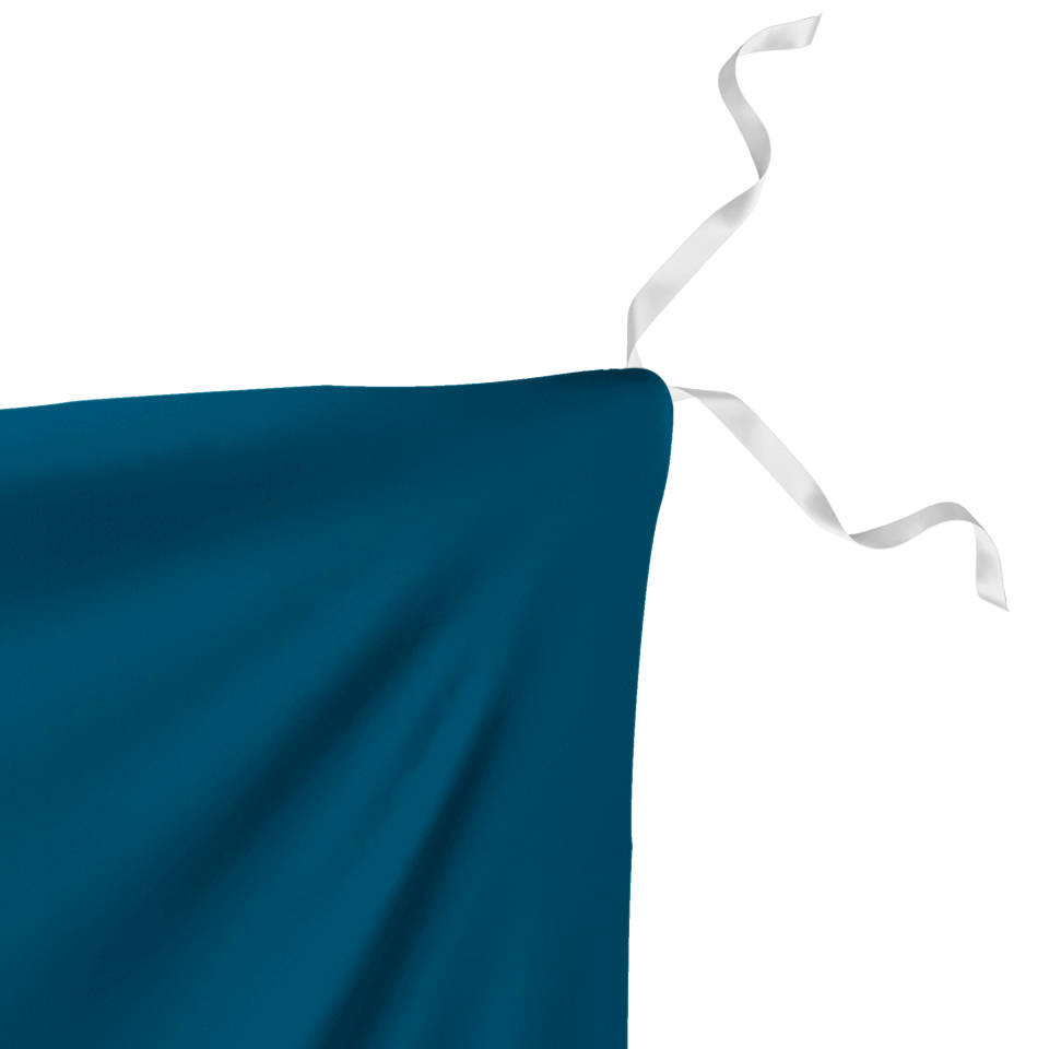 Bandera 145x100 cm con tiras personalizada