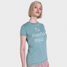 Camiseta de mujer con acabado lavado ácido personalizada