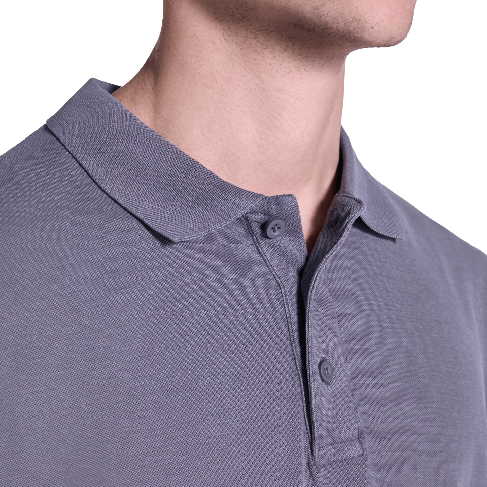 Polo con acabado lavado ácido personalizado