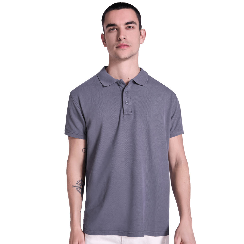 Polo con acabado lavado ácido personalizado