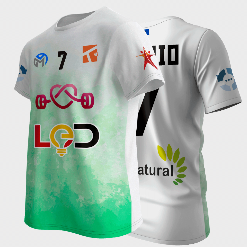 Camiseta multideporte sublimada modelo degradado