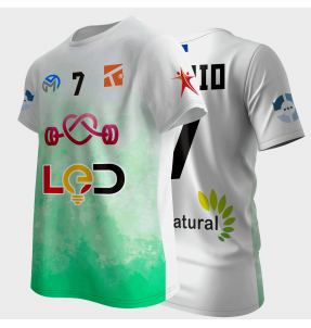 Camiseta multideporte sublimada modelo degradado