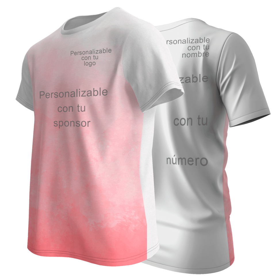 Camiseta multideporte sublimada degradado personalizable en 4 zonas