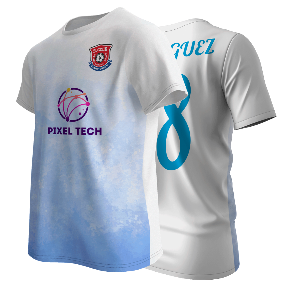 Camiseta multideporte sublimada degradado personalizable en 4 zonas