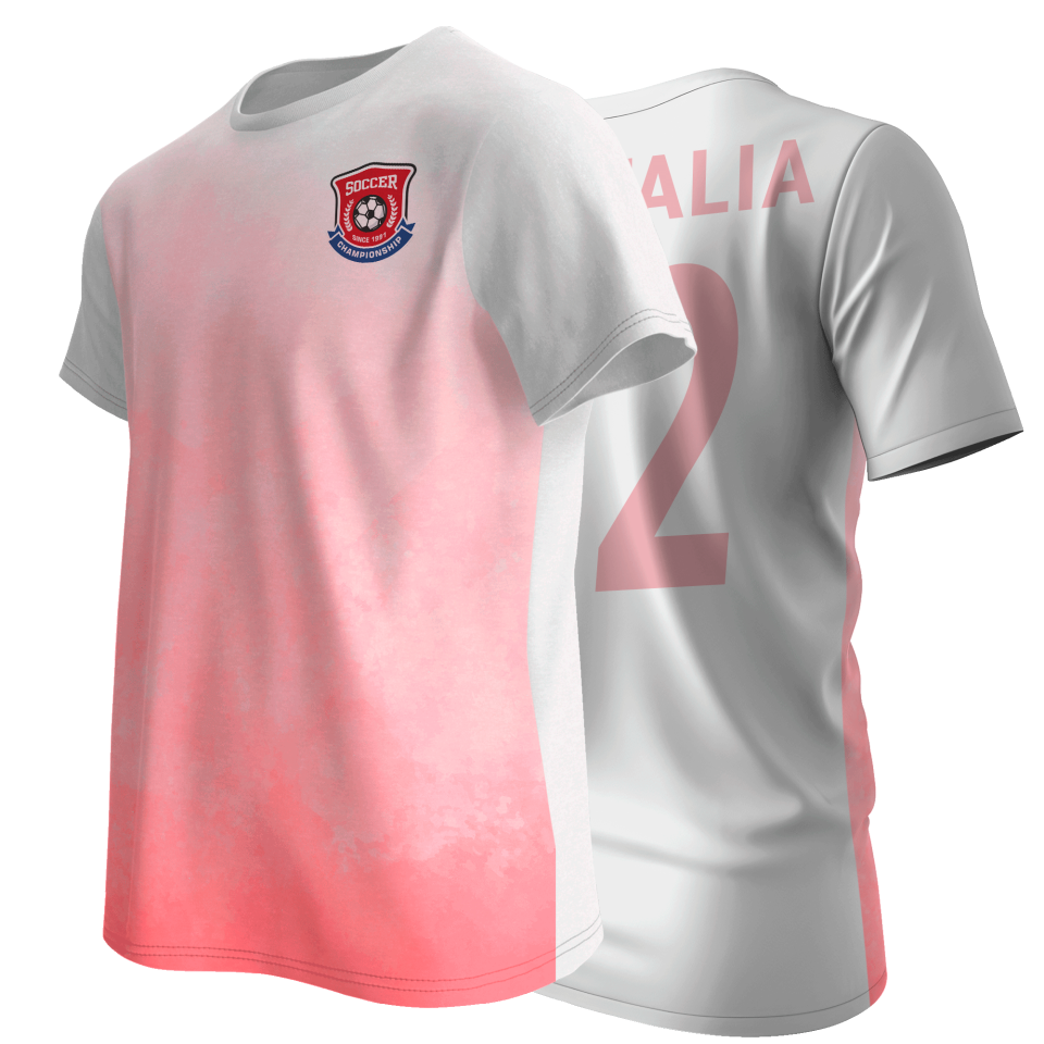Camiseta multideporte sublimada degradado personalizable en 3 zonas