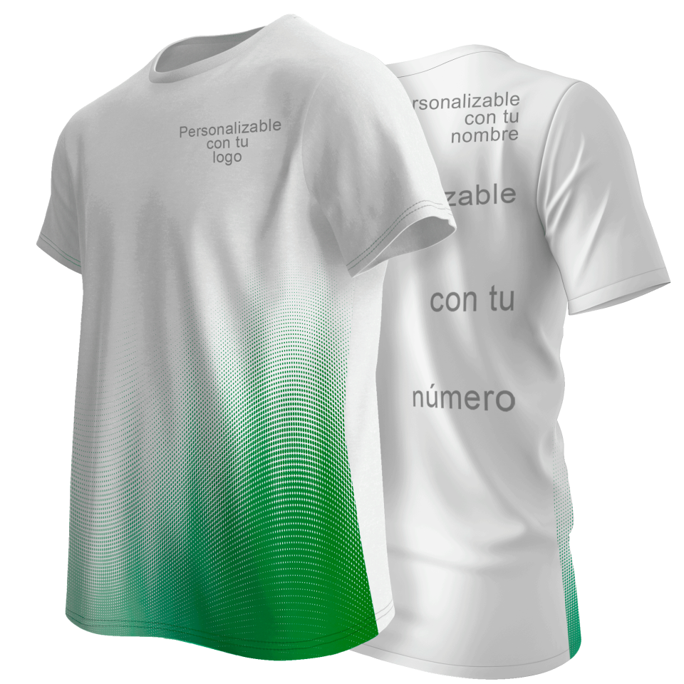 Camiseta multideporte sublimada ondas personalizable en 3 zonas