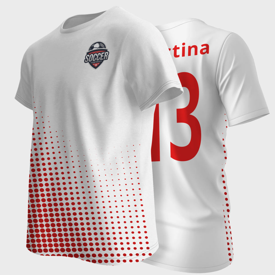 Camiseta multideporte sublimada puntos personalizable en 3 zonas