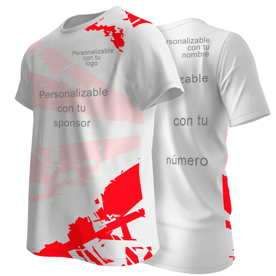 Camiseta multideporte sublimada Beijing personalizable en 4 zonas