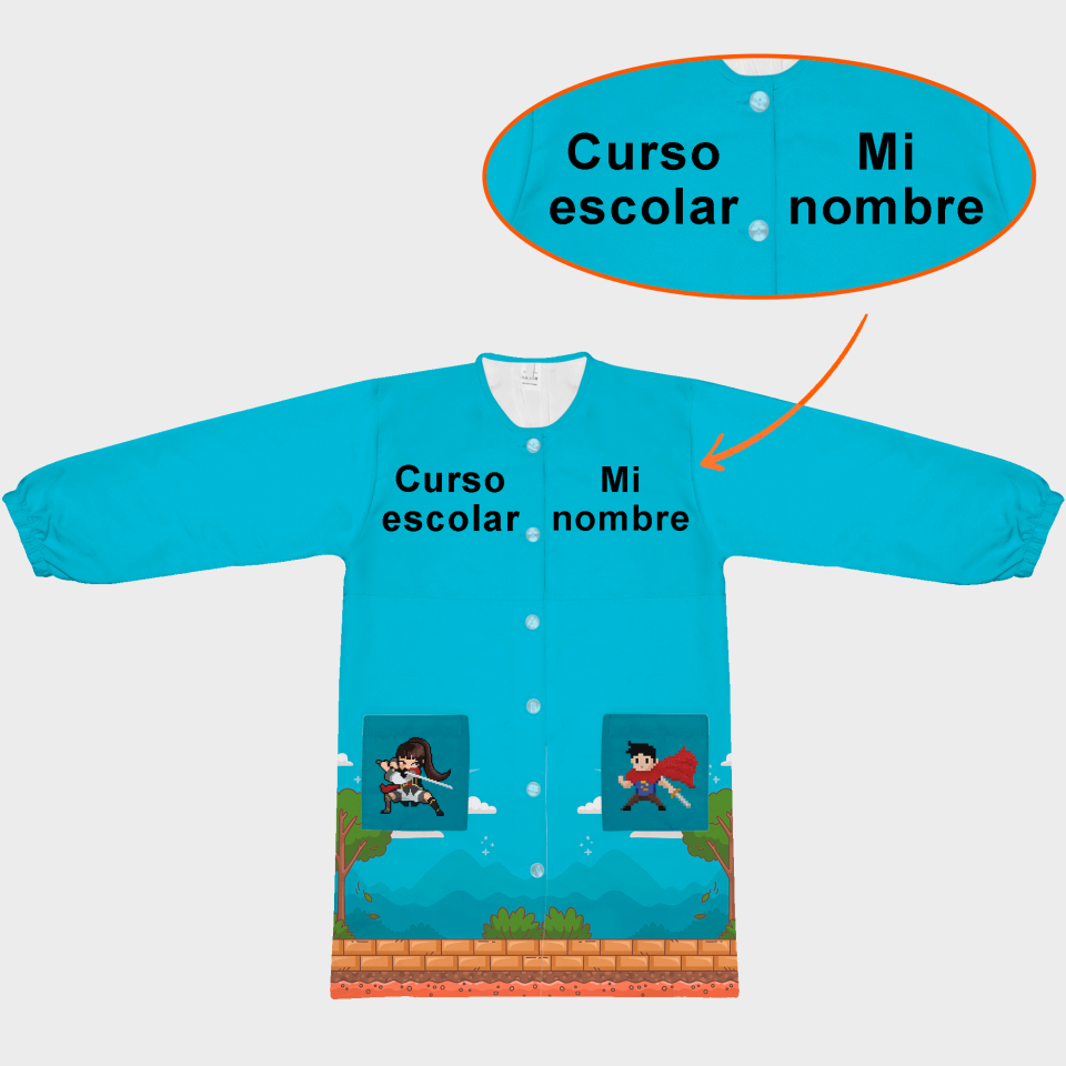 Bata sin Canesú Videojuego personalizada