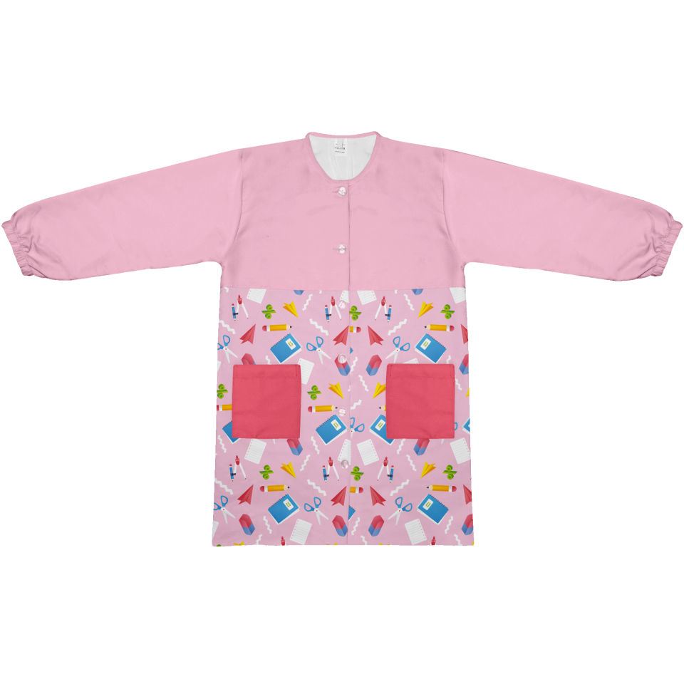 Bata con Canesú Rosa personalizada