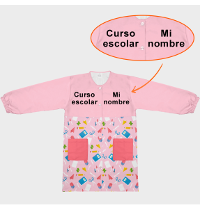 Bata con Canesú Rosa personalizada