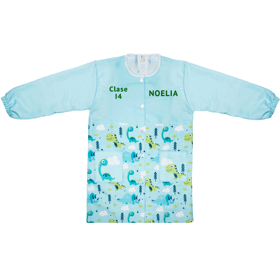 Bata con Canesú Dinosaurios personalizada