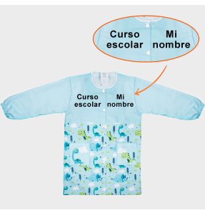 Bata con Canesú Dinosaurios personalizada