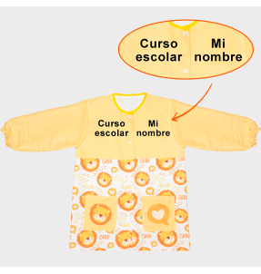 Bata con Canesú Leones personalizada