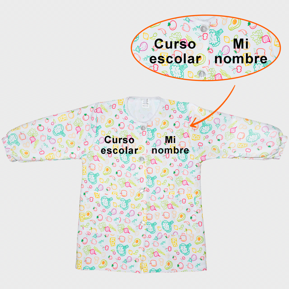 Bata sin Canesú Comida personalizada