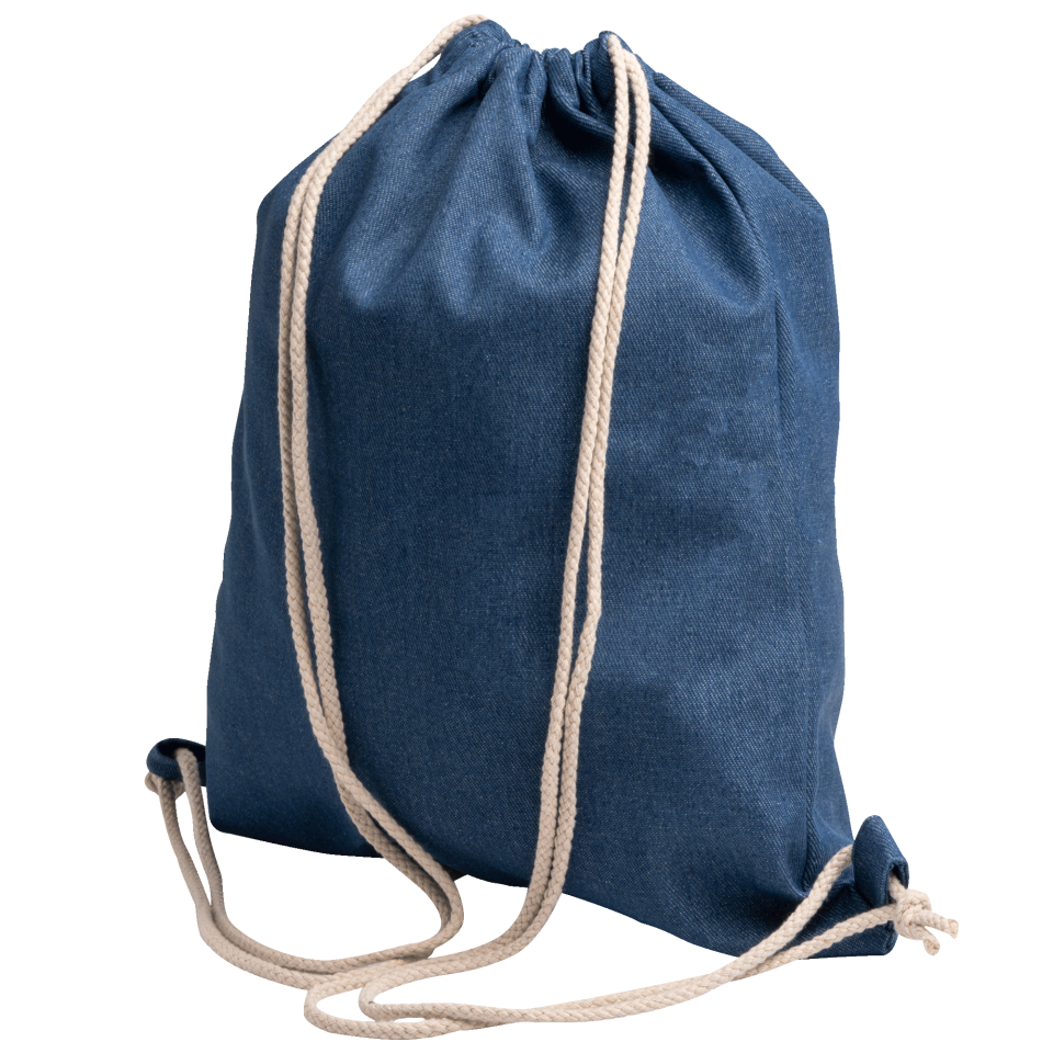 Mochila de cuerdas de tejido vaquero personalizada