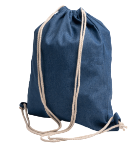 Mochila de cuerdas de tejido vaquero personalizada