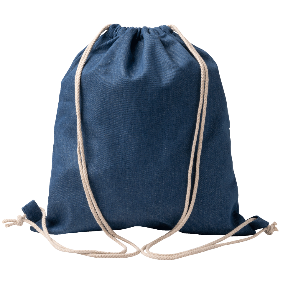 Mochila de cuerdas de tejido vaquero personalizada