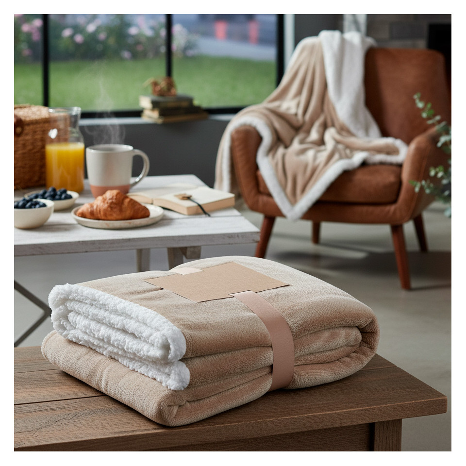 Manta con borreguillo talla XL personalizada