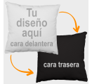 Cojín cuadrado 30x30cm personalizado por delante