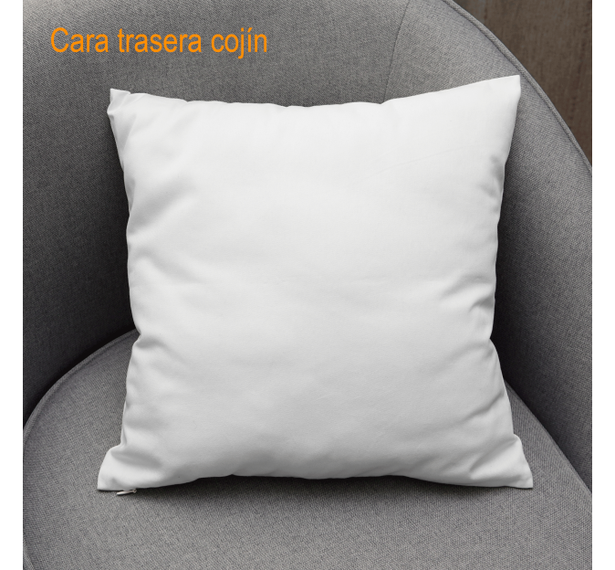 Cojín cuadrado 30x30cm personalizado por delante