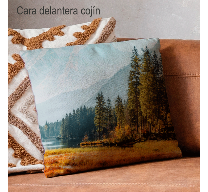 Cojín cuadrado 30x30cm personalizado por delante