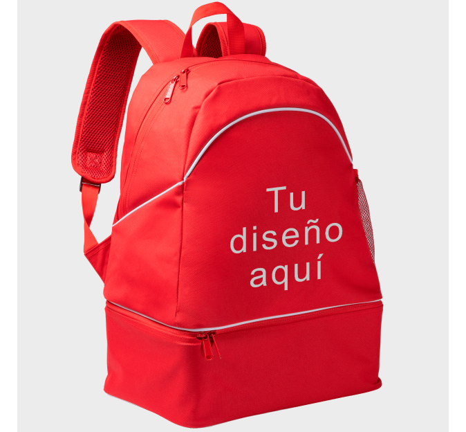 Mochila deportiva con zapatillero personalizada