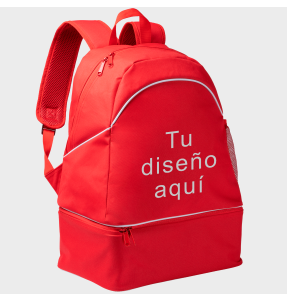 Mochila deportiva con zapatillero personalizada