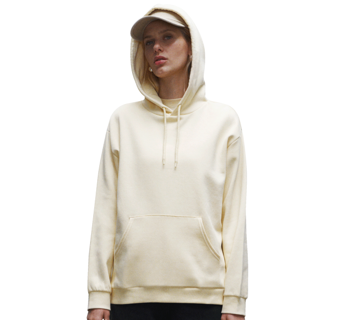 Sudadera de algodón orgánico con capucha de mujer personalizada