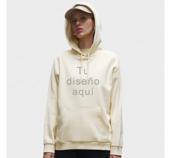 Sudadera de algodón orgánico con capucha de mujer personalizada