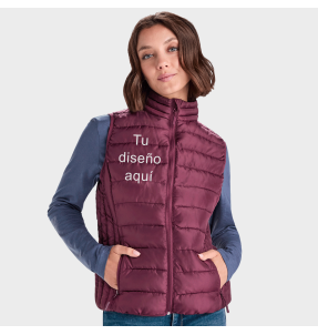 Chaleco acolchado de mujer personalizado