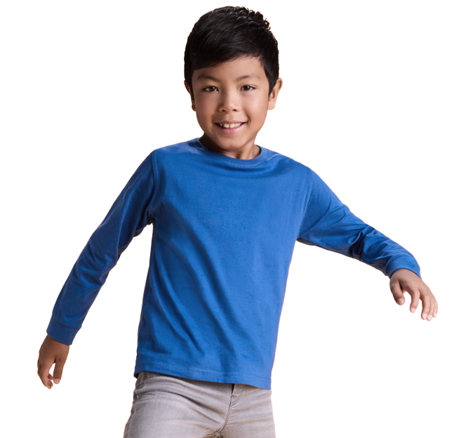 Camiseta niño premium manga larga personalizada