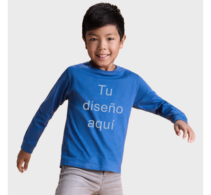 Camiseta niño premium manga larga personalizada