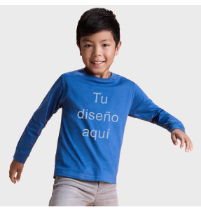 Camiseta niño premium manga larga personalizada