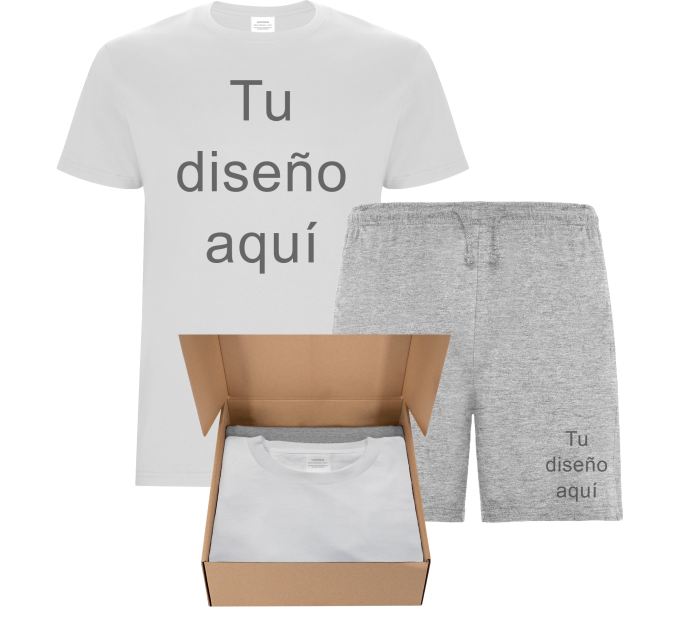 Conjunto pijama camiseta manga corta infantil personalizado