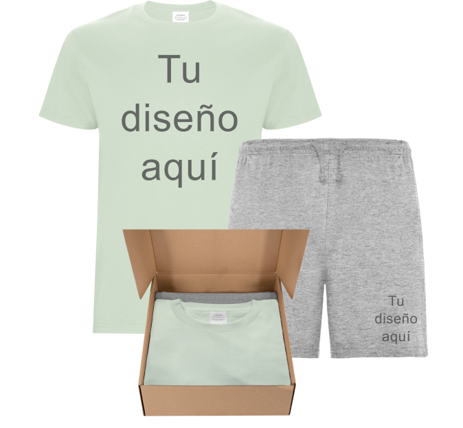 Conjunto pijama camiseta manga corta personalizado