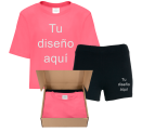 Conjunto pijama camiseta manga corta de mujer personalizado
