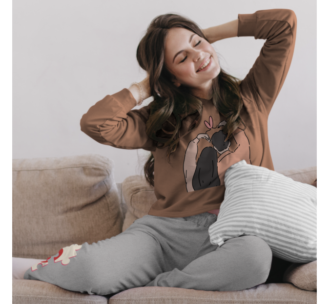 Conjunto pijama sudadera de mujer personalizado