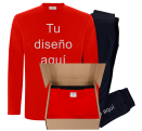 Conjunto pijama camiseta manga larga personalizado