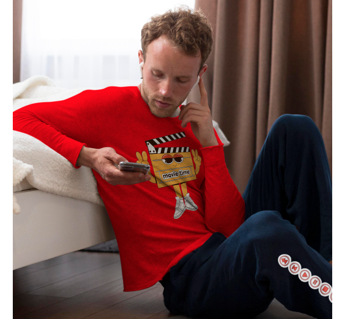 Conjunto pijama camiseta manga larga personalizado