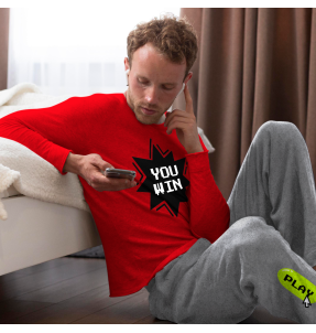 Conjunto pijama camiseta manga larga personalizado